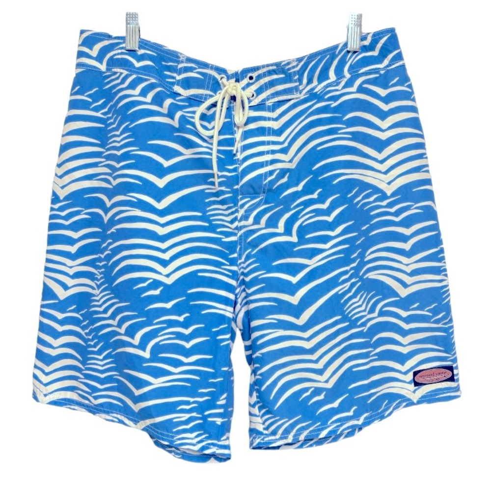 NWT Vineyard Vines Men’s Size 35 Board Shorts Swim Trunks Seagulls Blue